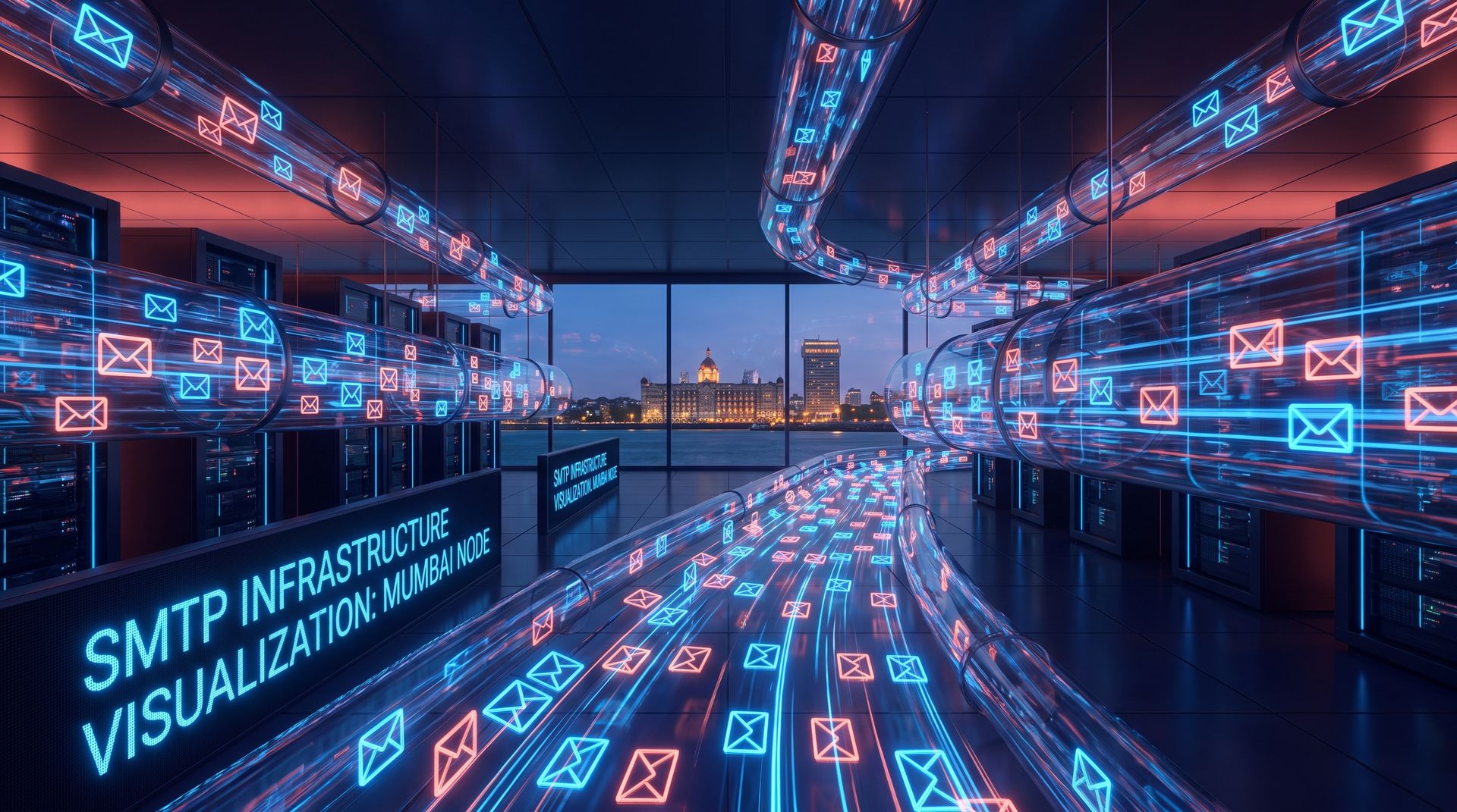 LoopSend SMTP infrastructure — AWS Mumbai, 1M+ emails/hour, 99.99% SLA