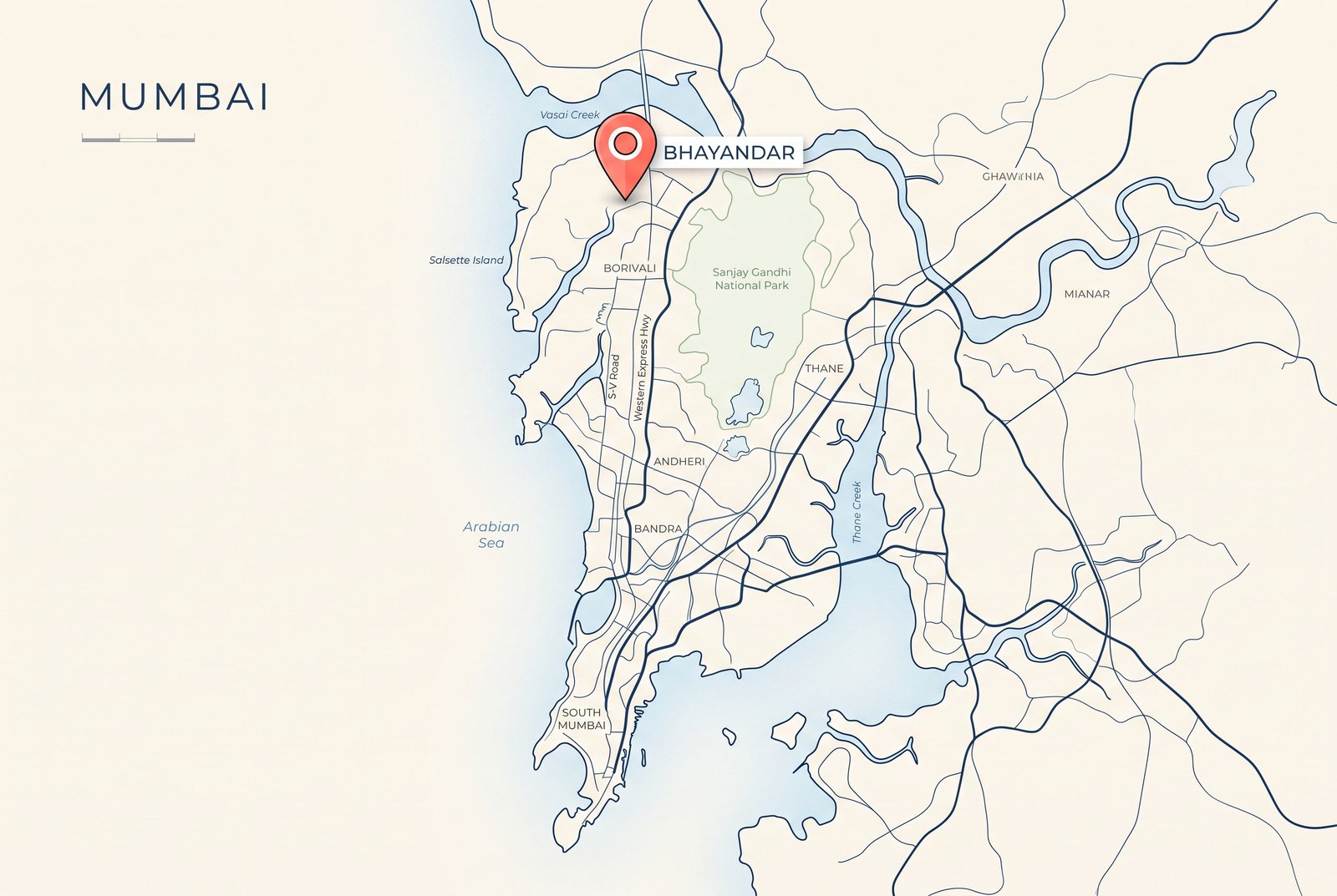 Map showing LoopNow's Bhayandar Mumbai location